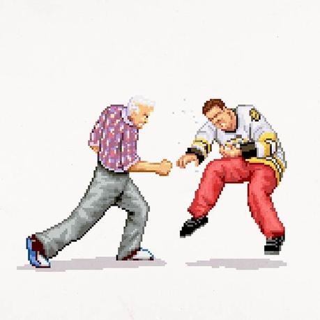 Pixel Punches: Bekannte Faustschläge in 8 bit von Aled Lewis