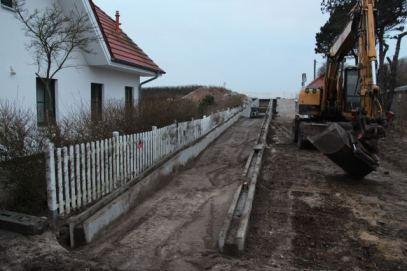 Bauarbeiten am Strandaufgang 'Zur Ostsee'