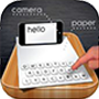 Die Paper Keyboard-App ermöglicht es über das Mobile Endgeräte auf einer ausgedruckten Tastatur (Zettel) zu schreiben - ein Service der ZZYZX Werbeagentur Graz / Steiermark