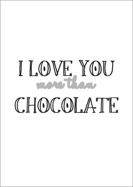 Valentinstag I love you more than chocolate Grafik