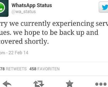 Whatsapp server zur Zeit offline