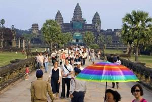 Touristen am Angkor Wat