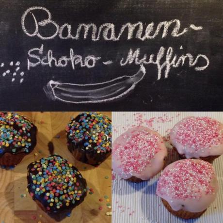 Bananen-Schoko-Muffins – oder – Diese Woche verkleiden sich sogar die Muffins ;)