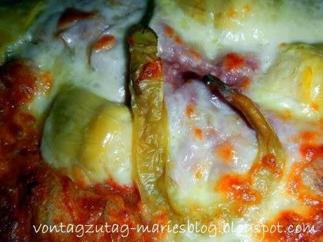 Vollkornpizza mit Artischocken und Mozzarella