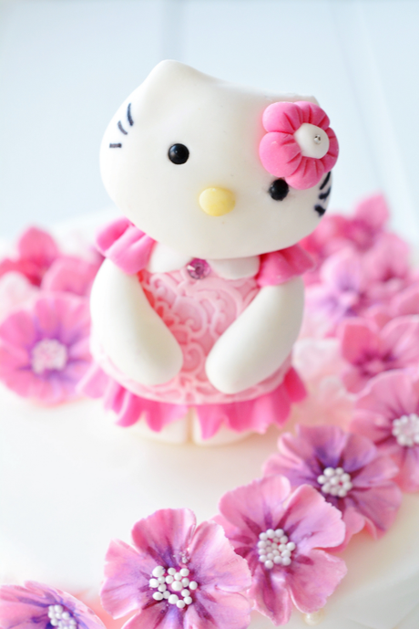 Hello Kitty Geburtstagstorte - mit 3 D Tortenfigur