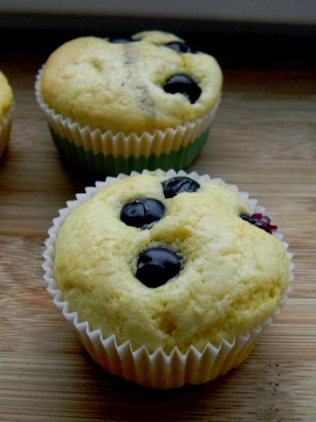 Blaubeer Muffins/Cupcakes mit Zitronenbuttercreme