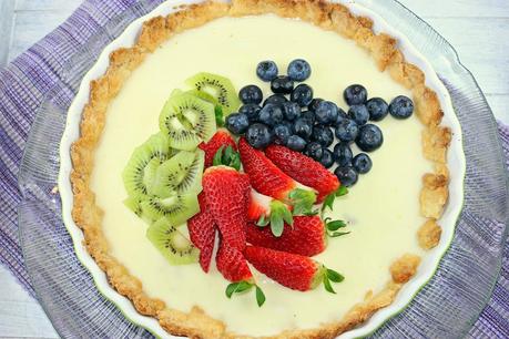 Hübsch und lecker: Panna-cotta-Pie mit Obst