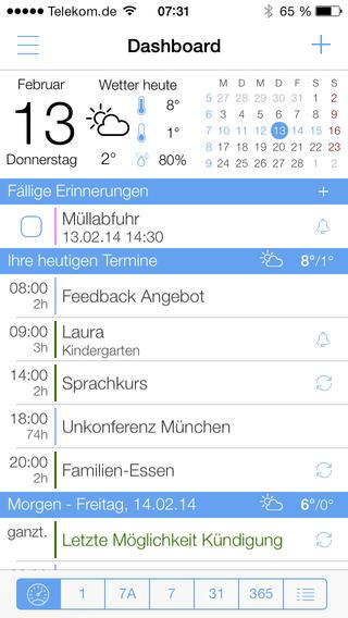 miCal: Eine der besten Kalender-Apps im App Store jetzt als iOS 7 Version erhätlich