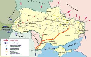 Ukraine Pipelines und Gasfelder