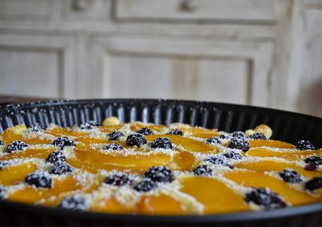 Du bist mir ein Früchtchen! - Pfirsich-Blaubeer-Quark-Tart