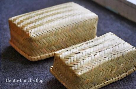 Geflochtene Bambus-Bentobox / Sandwich-Box