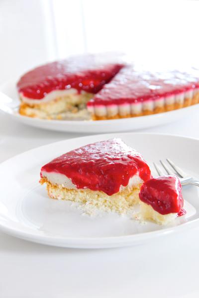 Vanille Kokosmilch “Cheesecake” mit Beerenmark glutenfrei, vegan & fructosearm