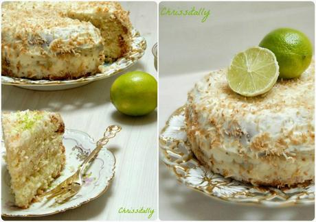 Coconut-Lime Cake with Cream Cheese Frosting- Kokos-Limettentorte mit Frischkäsefrosting