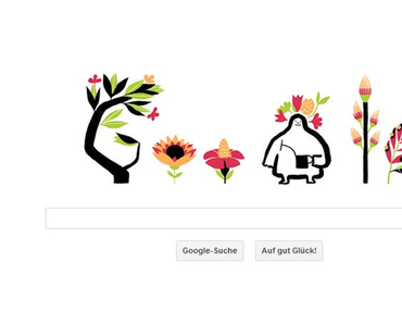 Google feiert mit bunten Blumen den Frühlingsanfang