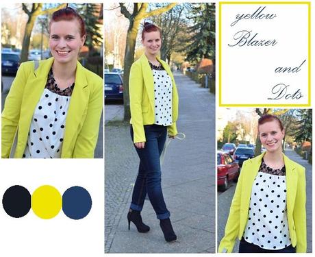 Outfit_Fashion_Fashionblog_Fashionbloggerin Berlin_gelber Blazer_Outfitpost_Annanikabu_yellow Blazer and Dots_Collage_1
