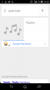 Play some Music bei Google Now