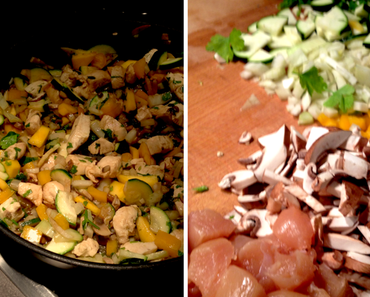 Mangohuhn mit Nudeln