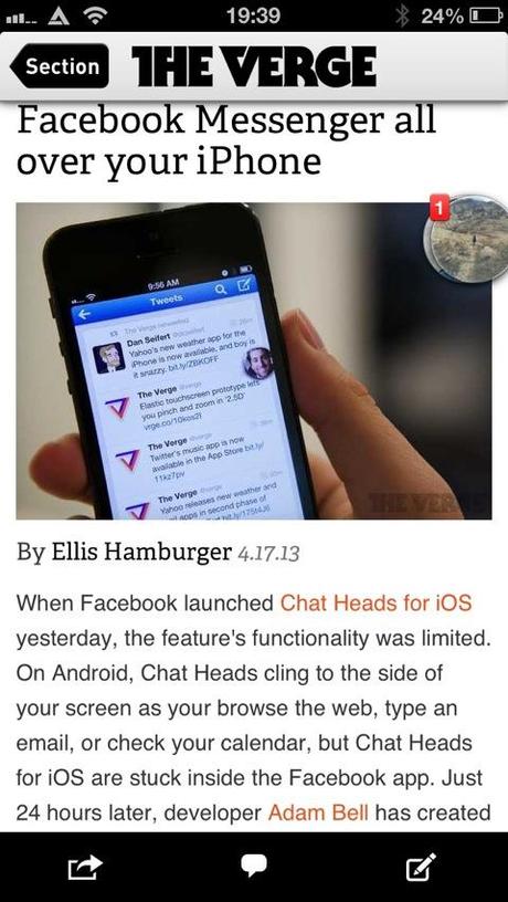 Message Box 2.0: Systemweite Facebook Chat Heads für iOS 7!