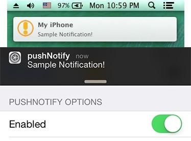 pushNotify bringt iOS Benachrichtigungen auf den Mac
