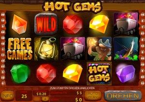 Der Glücksspielautomat Hot Gems