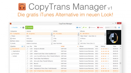 CopyTrans Manager- die beliebteste iTunes Alternative