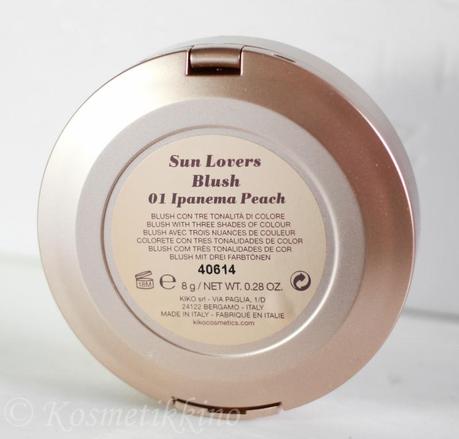Kiko Sun Lovers Blush Ipanema Peach, Fotos, Swatch, Review