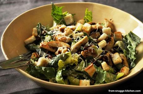 Grüner-Spargel-Caesar-Salad