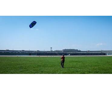 Kitelandboarding auf dem Tempelhofer Feld