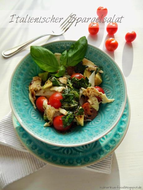 Italienischer Spargelsalat mit Avocado, Tomate & Mozzarella