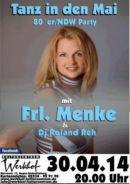 Frl. Menke  und DJ Roland Reh am 30.04.14 im Kulturzentrum Werkhof in Hohenlimburg
