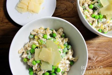 Pasta mit Ricotta, Zitronen und Erbsen - wenn es schnell gehen muss