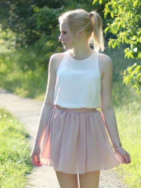 OUTFIT I LIGHT PINK CANDY COLOR SKIRT