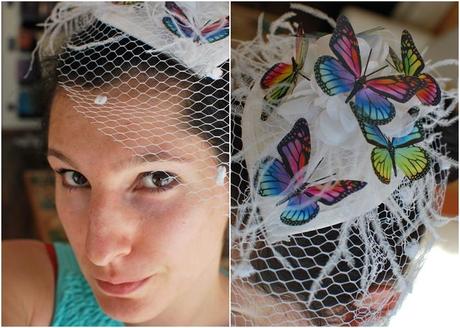 DIY Regenbogen Monarch Schmetterlinge Fascinator