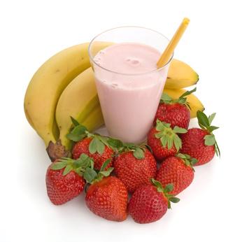 Erdbeer-Banane-Milch