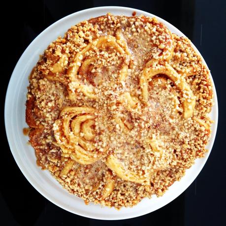 Honig Hefekuchen mit Knusper-Karamell