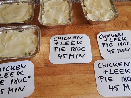 Essen auf Vorrat - Cottage Pie und Chicken Pie aus dem Eis für die Schwiegermutter