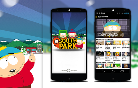 Southpark App im Google Play Store gelandet