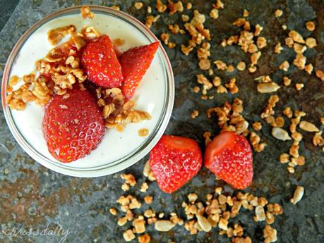 Strawberry-Vanilla Dessert / Leichtes Erdbeer-Vanille Dessert