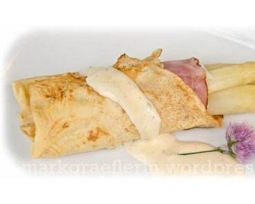 Spargel-Wraps mit leichter Schnittlauch-Joghurt Mayo