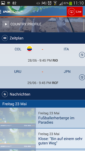 SPORTSCHAU FIFA WM – Eine der besten Android Apps zur Fußball WM 2014