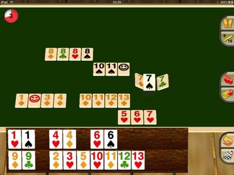 Touch Rummy HD – Rommee läßt sich auch mit Spielsteinen spielen