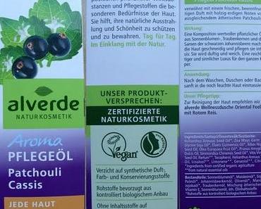 alverde Aroma Pflegeöl Patchouli Cassis