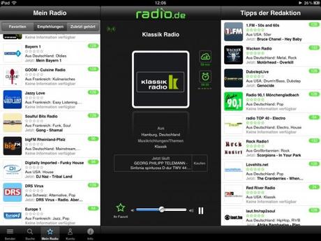Mit radio.de hörst du über 4000 Sender aus allen Themengebieten weltweit
