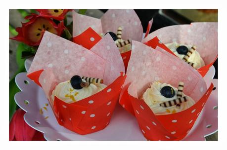 Blaubeer-Gries Cupcakes