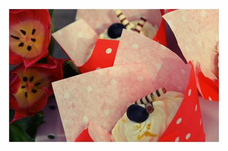 Blaubeer-Gries Cupcakes