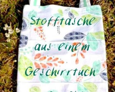 Stofftasche / Stoffbeutel aus Geschirrtuch genäht