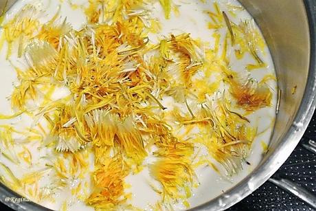 Süßes aus der Kräuterküche - Minzekranz mit Löwenzahnblüten