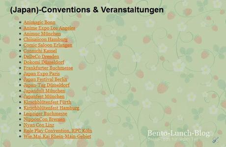 News: (Japan-) Conventions & Veranstaltungen in der Bento-Linksammlung