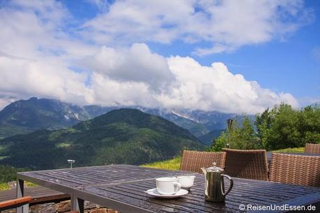 Terrasse vor dem 3‘60° Restaurant im Intercontinental Berchtesgaden