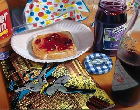 Fotorealistische Malerei von Comics und Snacks (by Doug Bloodworth)